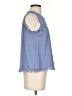 Milly Solid Blue Sleeveless Top Size S - photo 4