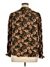 Gibson Latimer 100% Viscose Floral Brown Long Sleeve Blouse Size XL - photo 2