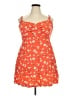 Old Navy 100% Rayon Orange Casual Dress Size 2X - photo 1