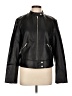 Gap 100% Polyester Black Faux Leather Jacket Size L - photo 1