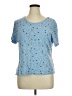 Basic Editions 100% Cotton Stars Blue Short Sleeve T-Shirt Size 1X - photo 1