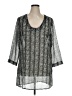 Tommy Bahama 100% Polyester Silver 3/4 Sleeve Blouse Size XL - photo 1