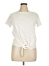 Allude 100% Baumwolle Ivory Short Sleeve Top Size L - photo 1