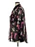 DKNY Floral Black Long Sleeve Blouse Size XL - photo 5