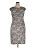 Connected Apparel Paisley Gray Cocktail Dress Size 16 - photo 1