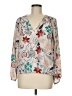 Adrienne Vittadini 100% Polyester Floral Ivory 3/4 Sleeve Blouse Size M - photo 1