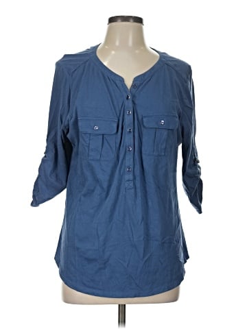 Soho 3/4 Sleeve Button-Down Shirt (view 1)