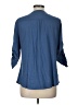 Soho 100% Cotton Blue 3/4 Sleeve Button-Down Shirt Size L - photo 2