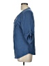 Soho 100% Cotton Blue 3/4 Sleeve Button-Down Shirt Size L - photo 5