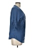 Soho 100% Cotton Blue 3/4 Sleeve Button-Down Shirt Size L - photo 4