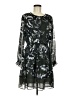dip 100% Polyester Print Black Casual Dress Size M - photo 1