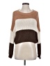 Debut 100% Polyester Color Block Brown Pullover Sweater Size S - photo 1