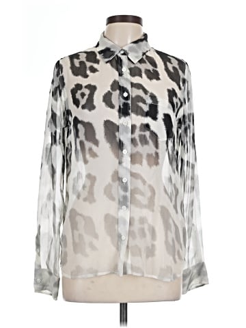 Equipment Long Sleeve Silk Top (view 1)