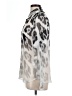 Equipment 100% Silk Animal Print Silver Long Sleeve Silk Top Size M - photo 5