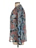 Sag Harbor 100% Polyester Paisley Blue Long Sleeve Blouse Size L - photo 5