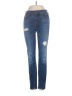 7 For All Mankind Hearts Blue Jeans Size 25 waist - photo 1