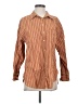 Maeve Stripes Multi Color Orange Long Sleeve Button-Down Shirt Size S - photo 1