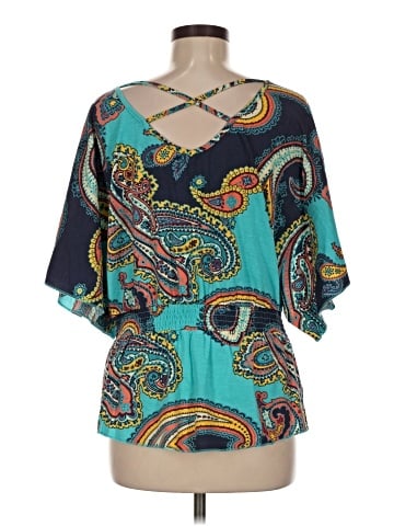 Metrostyle 3/4 Sleeve Blouse (view 2)