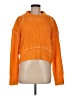 Line & Dot Solid Orange Pullover Sweater Size M - photo 1