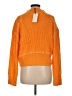 Line & Dot Solid Orange Pullover Sweater Size M - photo 2