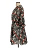 Hazel 100% Polyester Print Gray Casual Dress Size L - photo 5