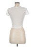 Open Edit 100% Polyester Ivory Short Sleeve Top Size M - photo 2