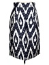J.Crew Collection Print Blue Silk Skirt Size 12 - photo 1
