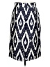 J.Crew Collection Print Blue Silk Skirt Size 12 - photo 2