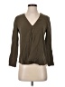 Theory Brown Long Sleeve Blouse Size S - photo 1