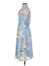 Halston Floral Blue Cocktail Dress Size 8 - photo 5