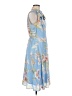 Halston Floral Blue Cocktail Dress Size 8 - photo 4