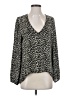 Aqua Animal Print Gray Black 3/4 Sleeve Blouse Size S - photo 1