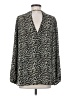 Aqua Animal Print Gray Black 3/4 Sleeve Blouse Size S - photo 2