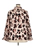 ELOQUII 100% Polyester Animal Print Ivory Long Sleeve Blouse Size 18 Plus - photo 2