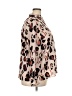 ELOQUII 100% Polyester Animal Print Ivory Long Sleeve Blouse Size 18 Plus - photo 4