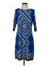 Studio One Print Blue Casual Dress Size S - photo 1