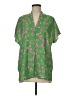 First Love 100% Polyester Green Short Sleeve Blouse Size M - photo 1