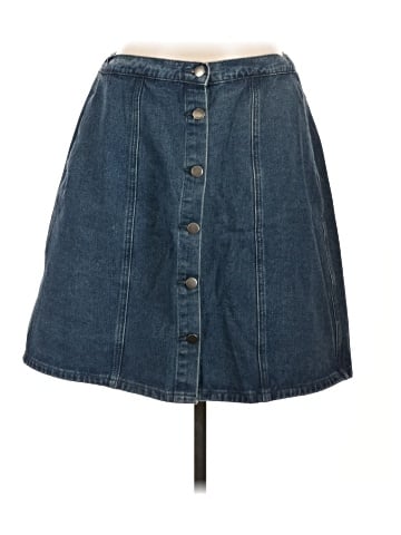 Allegra K Denim Skirt (view 1)