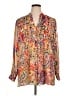 Susan Graver 100% Polyester Paisley Orange Long Sleeve Blouse Size XL - photo 1
