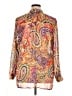 Susan Graver 100% Polyester Paisley Orange Long Sleeve Blouse Size XL - photo 2