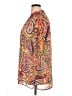 Susan Graver 100% Polyester Paisley Orange Long Sleeve Blouse Size XL - photo 5