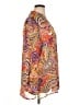 Susan Graver 100% Polyester Paisley Orange Long Sleeve Blouse Size XL - photo 4