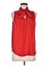 Ann Taylor LOFT 100% Polyester Red Sleeveless Blouse Size M - photo 1