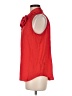 Ann Taylor LOFT 100% Polyester Red Sleeveless Blouse Size M - photo 5