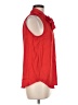 Ann Taylor LOFT 100% Polyester Red Sleeveless Blouse Size M - photo 4