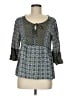 Tantrums 100% Rayon Blue 3/4 Sleeve Blouse Size M - photo 1
