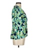 CAbi 100% Polyester Print Green Short Sleeve Blouse Size M - photo 4