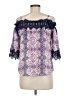 Iz Byer Purple 3/4 Sleeve Blouse Size M - photo 2
