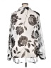 Bailey 44 Floral Silver Long Sleeve Blouse Size XL - photo 2
