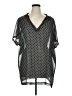 Jones New York 100% Polyester Polka Dots Black Short Sleeve Blouse Size XL - photo 1